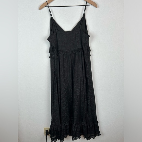 NWT Madewell Black Shimmer Ruffle Cami Dress 12 - Picture 7 of 12